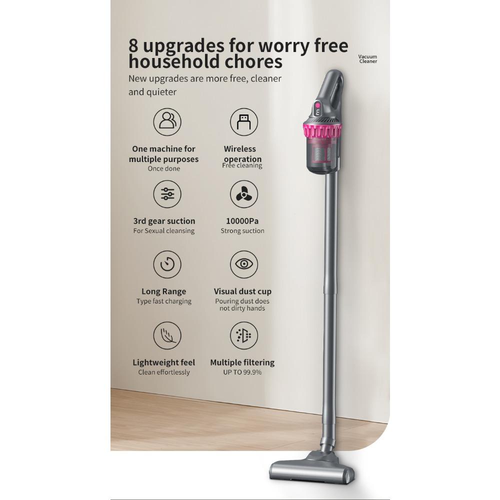 Wireless Powerful Vacuum Cleaner Household Large Suction Small Mite Removal Handheld Ultra-Quiet Car Vacuum Cleaner Hair Remover