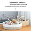 Baby Diaper Organizer Bag Woven Cotton Caddy Bag Multipurpose Bag Category Placement Basket