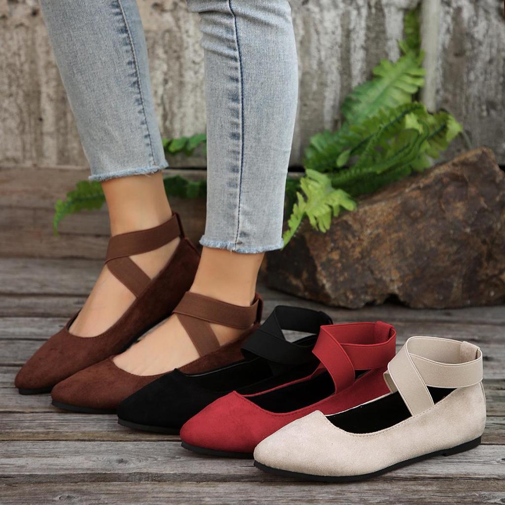 Plus Size Women's Casual Slip-on Loafers - Summer 2025 European & American Style, Size 43