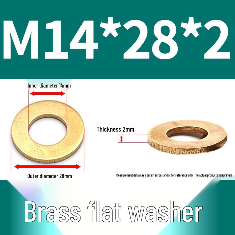 Brass and Copper Shim Washers: Sizes M2-M20