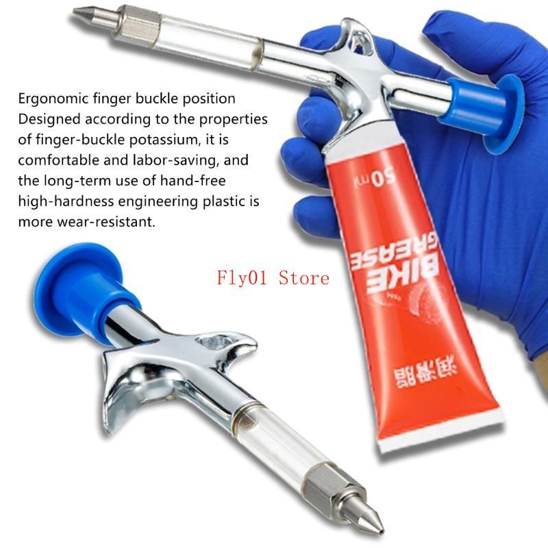 Plastic & Metal Grease Injector Applicator Tool Suitable for Easy Bicycles Bearing Maintenance Smooth Cycling Experience