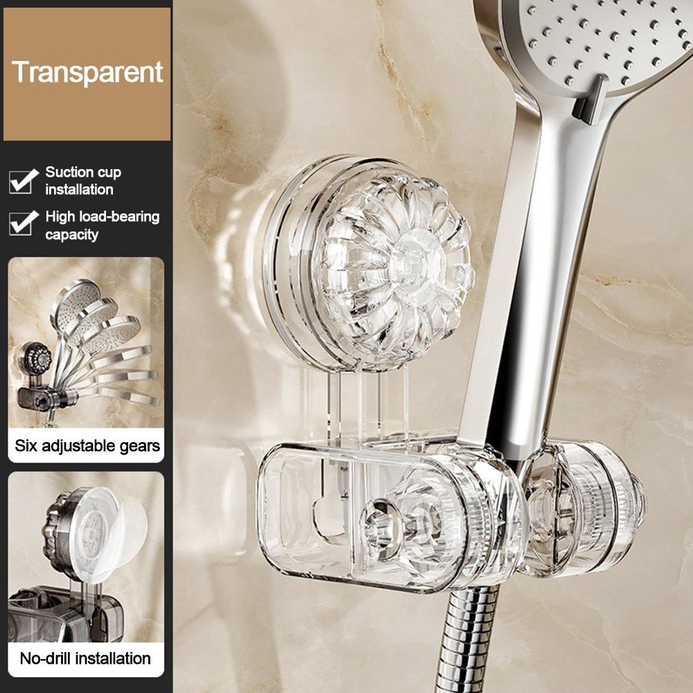 Adjustable Shower Head Holder Suction Cup Wall Mounted Handheld Sprayer Support Sprayer Fixed Base Bathroom Accessories