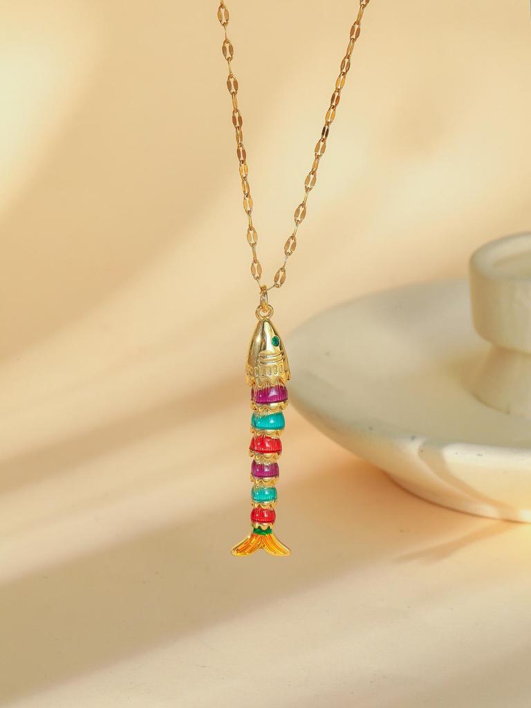 Boho rybí náhrdelník: Prázdninový styl, Lehký luxus klíční kosti, Doprava zdarma