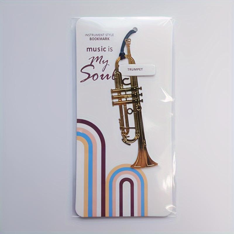 1pc Music-Inspired Metal Bookmark - Unique Instrument Design for Book and Music Lovers, Piano,Guitar,Organ,Harp,Violin, Trumpet Options Available
