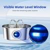 3.2L Stainless Steel Pet Water Fountain Ultra Quiet Pump LED Water Level Indicator With Triple Filter For Cats Dogs