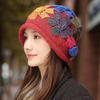 DIMANAF 2025 Spring Women Hat Knitted Hat Warm Fashion Floral