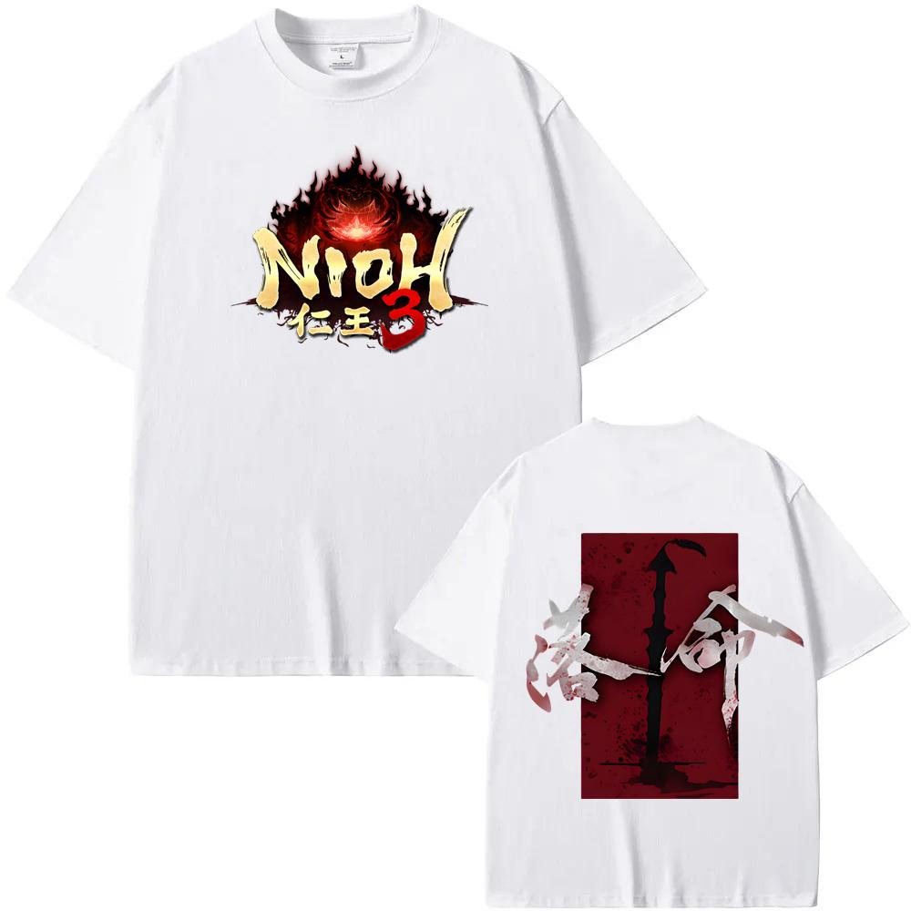 Nioh 3 TShirt 2026NEW Action roleplaying game TEE 100Cotton High Quality GAME Graphic Printing Teeshirt Vintage Short Sleeve