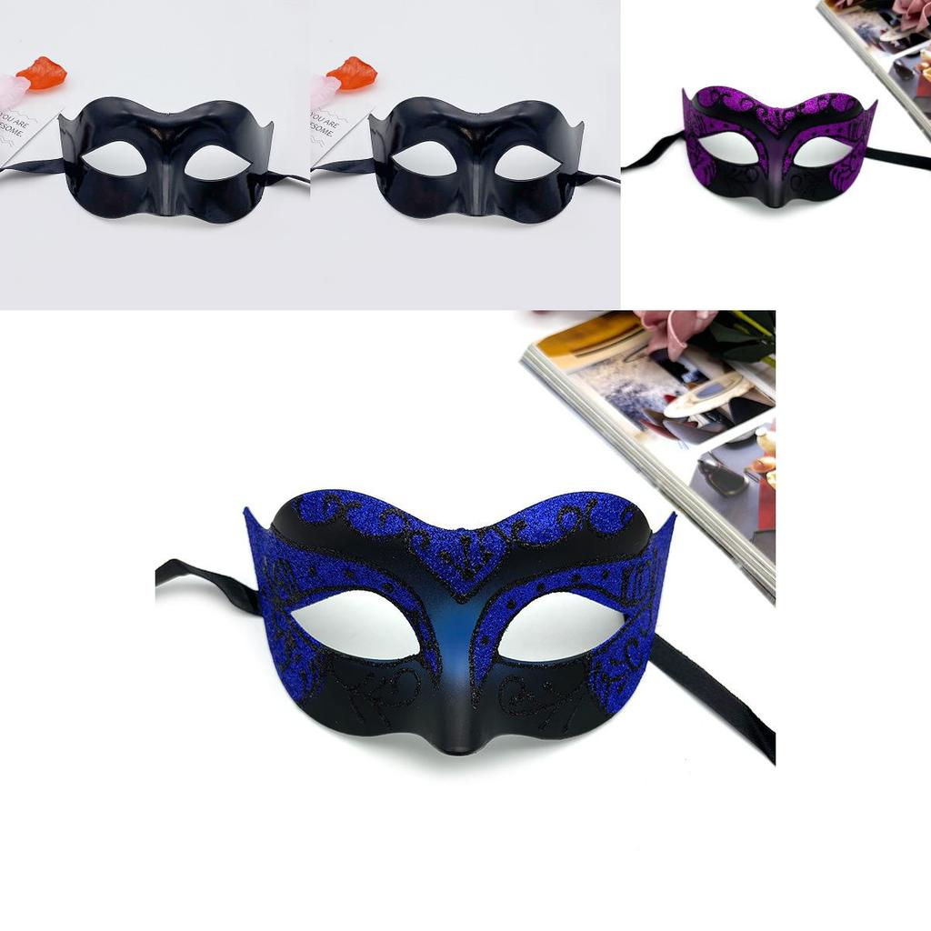 Halloween Mask With Plastic Half Face Design For Cosplay And Costume Parties
