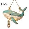Cordless Wall Lighting Coastal Fish Pendant with Light, Fish/Turtle/Jellyfish/Dolphin/Octopus/Whale Shape, Resin Ocean Bedroom Bedside Light