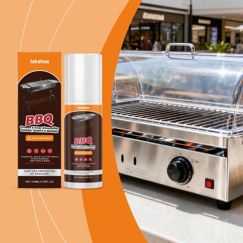 Grill Cleaner Spray for BBQ Heavy Duty Grease Remover Fast Cleaning Degreaser for Burnt Oven Stove Outdoor Indoor