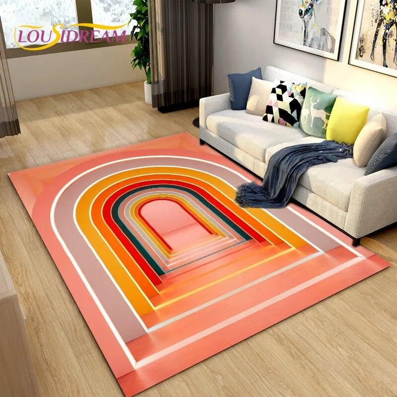 

Килимок 3D Vortex Illusion, килимок для вітальні, спальні, абстрактний геометричний оптичний придверний килимок, нековзкий килимок для підлоги 40x60cm