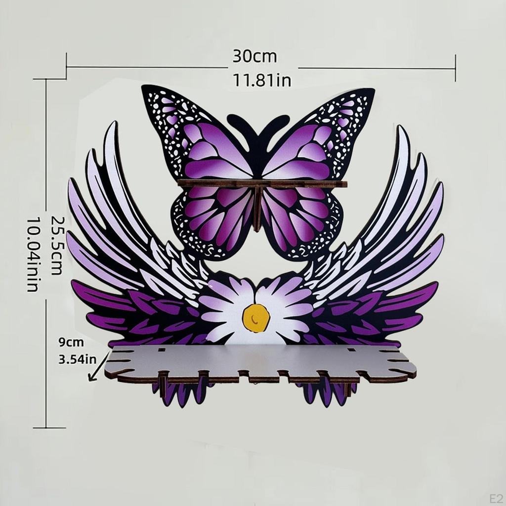 Butterfly Floating Shelf for Wall Storage Home Decor Display Women