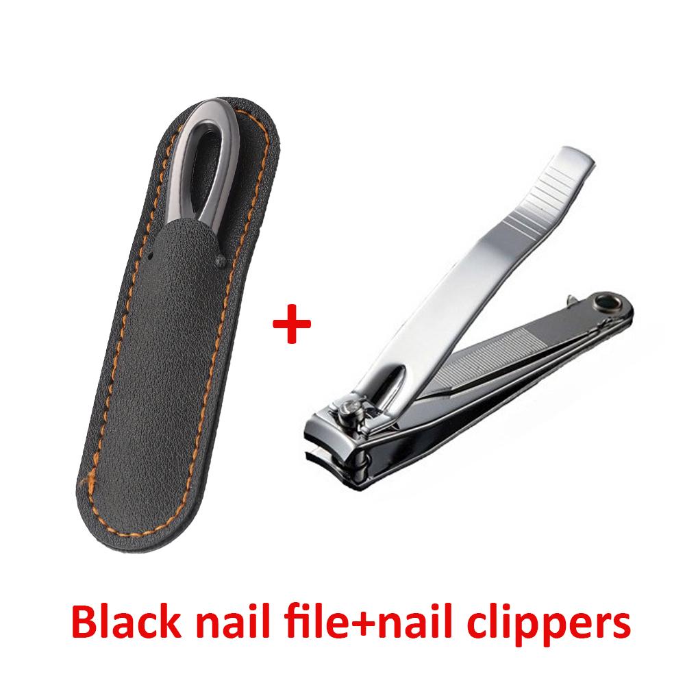 Xiaomi Ouriner Metallnagelfeile Edelstahl Doppelseitige Reise-Nagelfeile mit Lederetuis und Anti-Rutsch-Griff für Damen und Herren