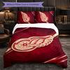 Detroit Red Wings Muster Mikrofaser 3-teiliges Bettwäsche-Set Dekor Bettbezug-Set Für Schlafzimmer Heimgebrauch