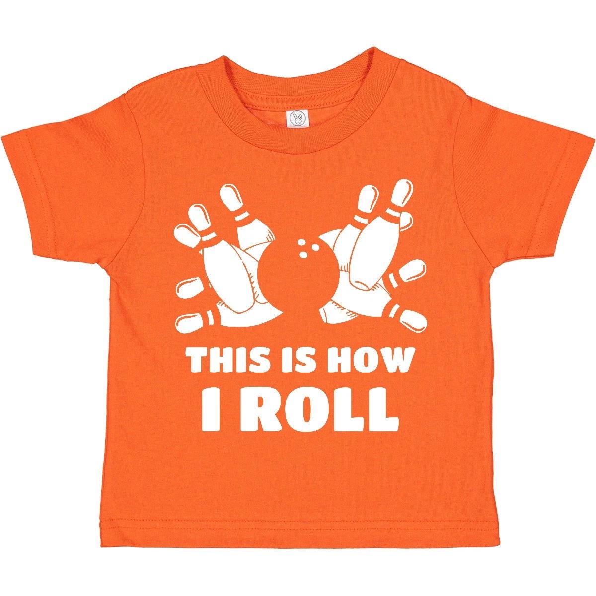 Inktastic How I Roll Bowling Toddler T-Shirt This Is Funny League Pins Spare Kid 110