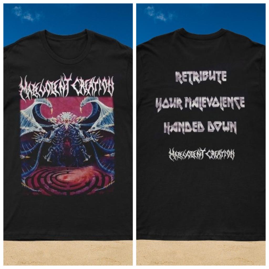 2025 New MALEVOLENT CREATION Printed Unisex Street Fashion Trend Short Sleeved Pure Cotton Round Neck