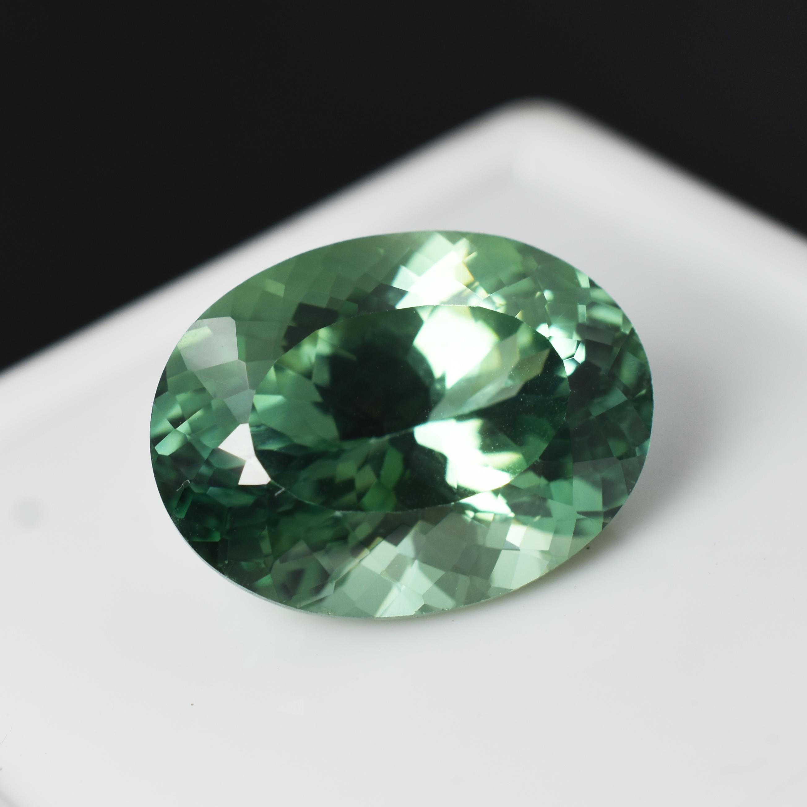 

Блакитно-зелений СЕРТИФІКОВАНИЙ 7 карат Природний Розсипний Дорогоцінний Камінь Тіловий Сапфір Овальне Огранювання A-4285 11.7 mm approx зелений