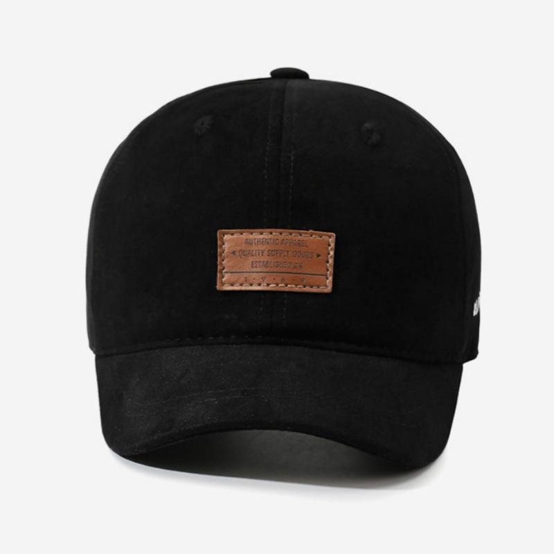 NORTHWOOD New Versatile Short Brim Baseball Cap for Men Women Retro Leather Label Peaked Cap All Seasons Casual Sun Visor Baseball Hat