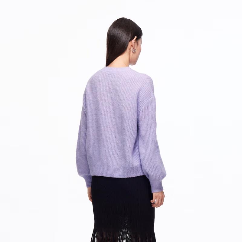 VEROMODA Women's 2025 Autumn/Winter Wool Blend Color-Block Knit Sweater