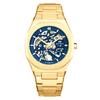Automatic Mechanical Watches for Men Skeleton Hollow Dial Luminous Wrist Watch Steel Strap Square Case Watch Waterproof