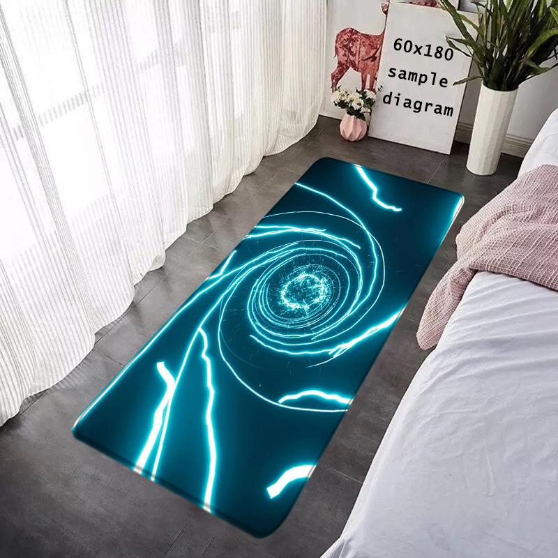 House Entrance Doormat 3D Vortex Geometric Optical Illusion Rug Hallway Carpet Foot Carpets Rugs Floor Mats Non-slip Home Decor