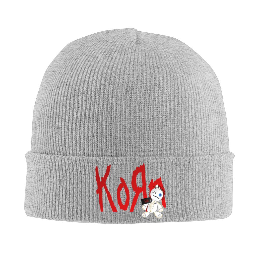 Korn Band Doll Logo Knitted Caps Women'S Men'S Beanie Winter Hats Acrylic Crochet Cap