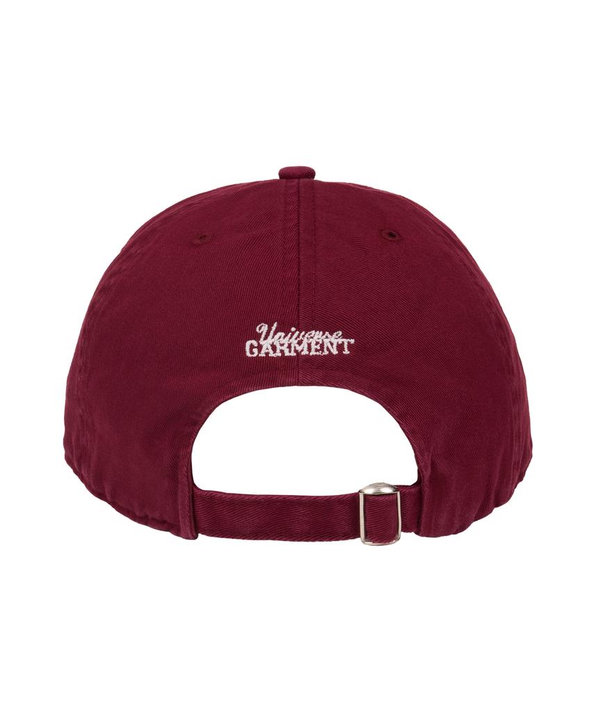 Yunibeoseugameonteu Universe Rubber Patch Washed Cap_Burgundy
