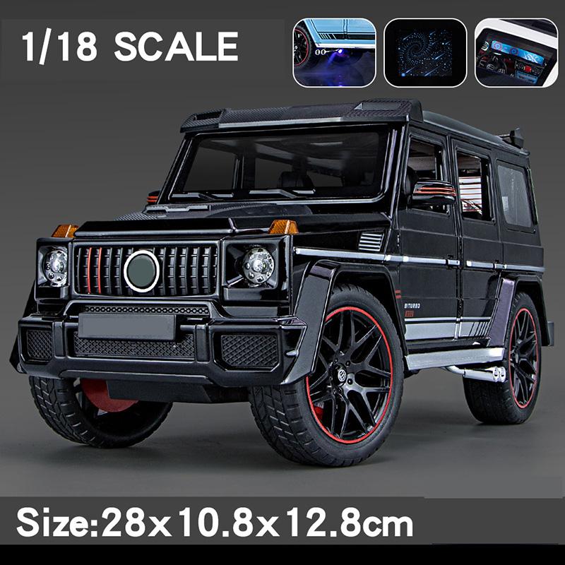 

1:18 Mercedes Benz G800 внедорожник внедорожник литой литой модель автомобиля коллекция звук и свет распыляемые подарки для детей бойфренд чёрный