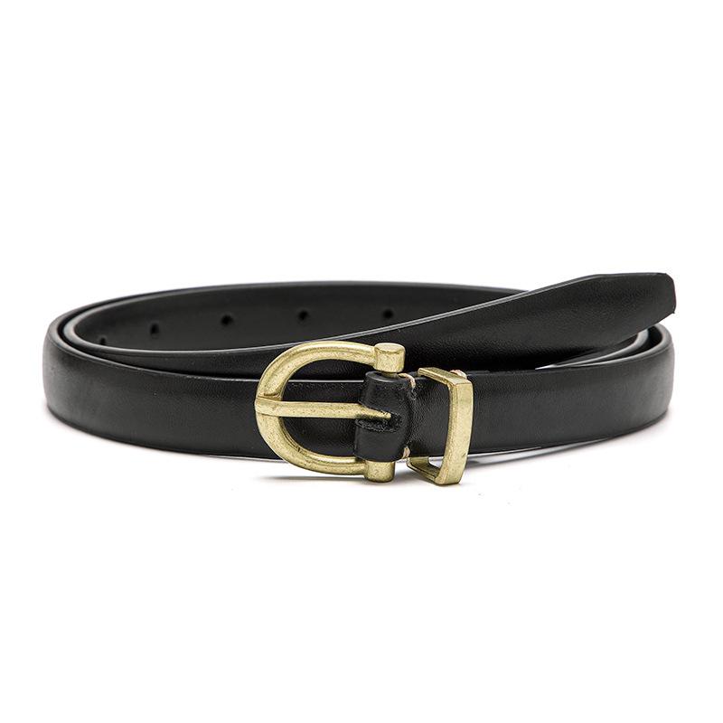 Belt Women'S Jeans Decorative Thin Belt Style Retro Gold Buckle Women'S Belt Tide