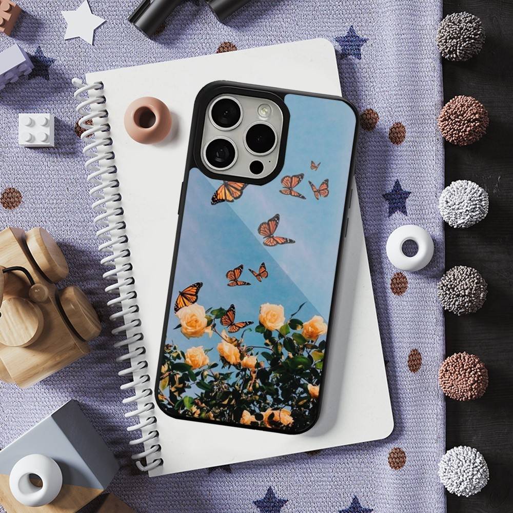 Warmth Art Flowers For iPhone 12,Pro,16,15,Mini,13,17,Max,11,14,Plus,For Magsafe,Magnetic Wireless Charging Case