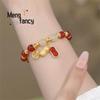Natural Hetian Jade Ins Niche Design Peanut Bracelet Popular Elegant Fashion Jewelry Sexy Young Girls Best Selling Holiday Gifts