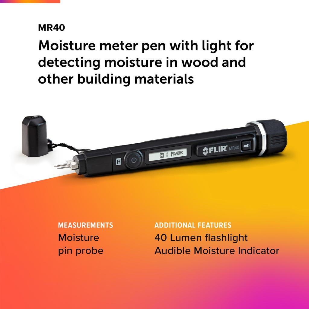 FLIR MR40 Moisture Pen 40 Lumen Flashlight - - Built-in