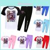Kpop Demon Hunters Print Kinderpyjamaset Van Katoen Voor Zomer En Lente Nachtkleding