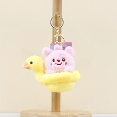 Niedlicher Plüsch Kleine Ente Capybara Schlüsselanhänger Neuheit Kreative Tiere Anhänger Exquisite Rucksack Dekoration Zubehör Geschenke