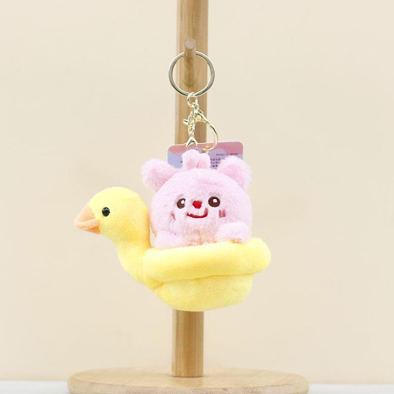 Niedlicher Plüsch Kleine Ente Capybara Schlüsselanhänger Neuheit Kreative Tiere Anhänger Exquisite Rucksack Dekoration Zubehör Geschenke