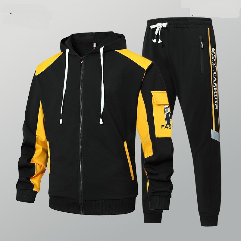 

Hollow Version Sports Wear And Style Outer Jacket Can Add Youth Boys Group Clothing Two-Piece Set 2XL жёлтый