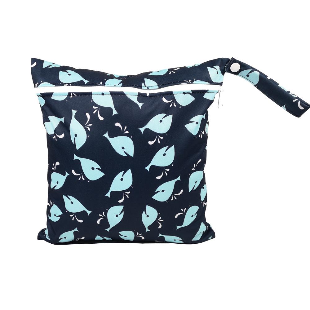SGS Certified Baby Diaper Bag - Cartoon Pattern, Washable, Wet/Dry Storage
