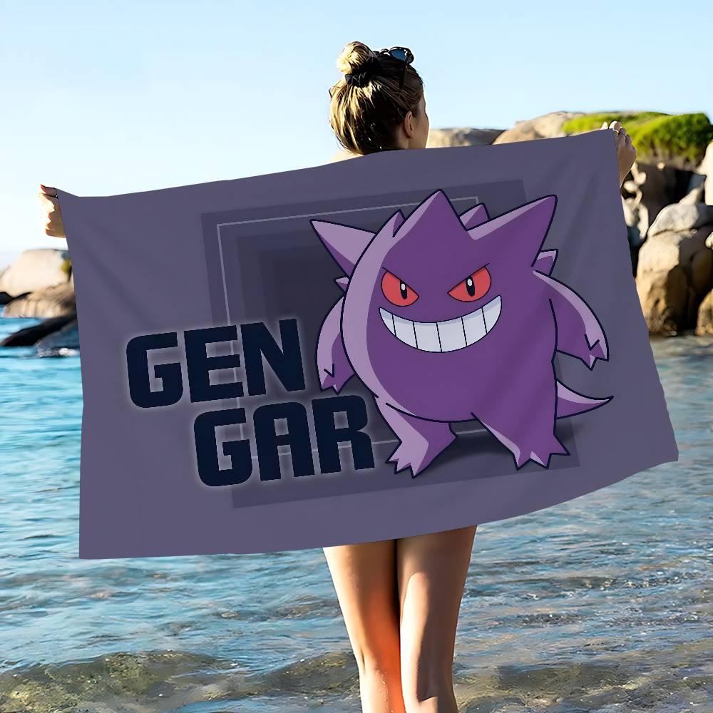 Cartoon G-GengarSS Bath Towel Microfiber Soft Water Absorbing Breathable For Girl Kids Decorative Cartoon Beach Towel