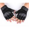 Outdoor Tactical Half Finger Gloves Field Training Sports Riding Mountaineering Non-Slip Motorcycle Full Finger Touch Screen Leather Gloves