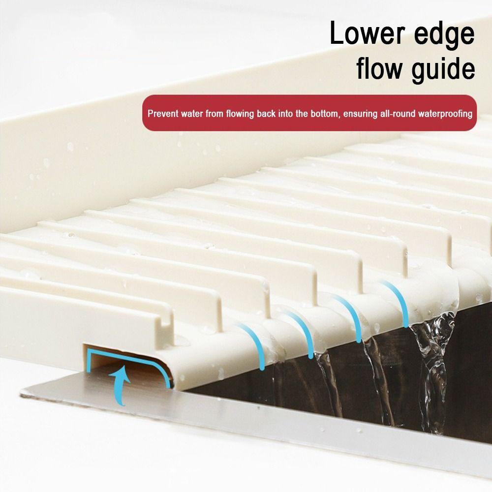 Silicone Sink Splash Guard Mat Slope Design Spliceable Kitchen Sink Holder Non-slip Quick Drain Drainage Drying Pad