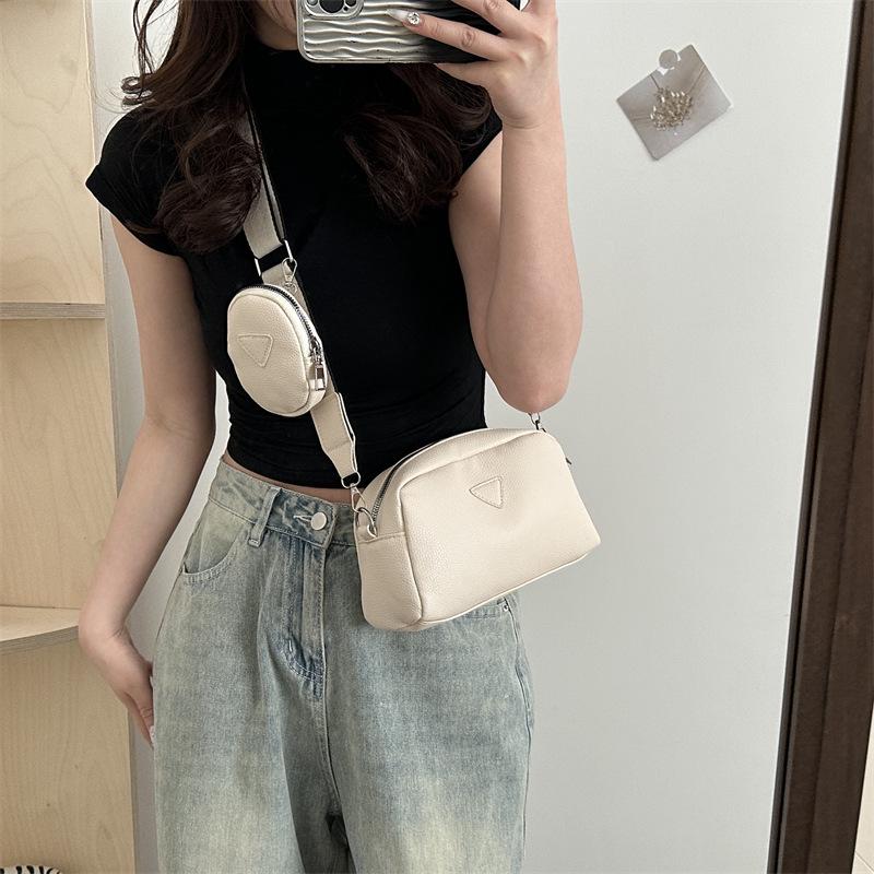 2024 Spring Fashion Crossbody Bag: Simple Design, PU Material, Trendy Women's Shoulder Bag
