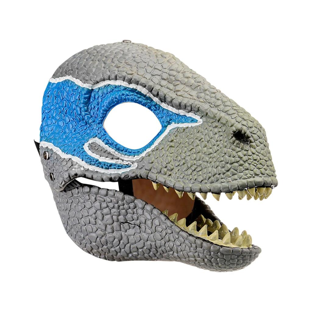 Maschera di Drago Dinosauro Halloween Serpente Bocca Aperta Lattice Testa di Dinosauro Horror Accessori Cosplay Halloween Foto Oggetti di Scena Decorazioni