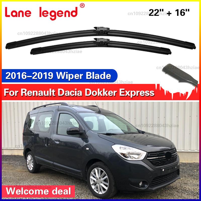 

Wiper LHD Front Wiper Blades For Renault Dacia Dokker Express 2016 2017 2018 Windshield Windscreen Window Brushes 22 +16 Renault Dacia Dokker