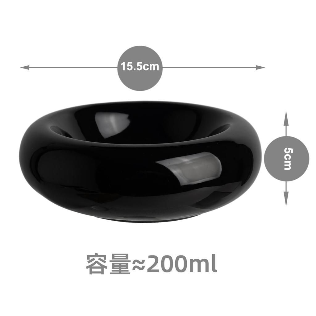 Ceramic Cat Food Bowl Whisker Fatigue Relief Cat Bowl Donut Shape Anti-Vomiting Protect Spine Perfect for Indoor Cats