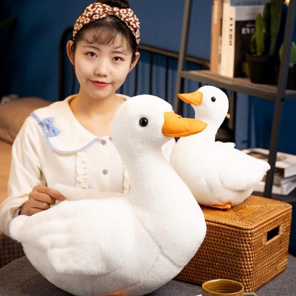 Stuffed Animal White Goose Stuffed Realistic Simulated Duck Toy Duck Plush Toy  Home Decor