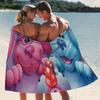 Cartoon B-Blues C-Clues and You Towel Quick Drying Beach Towels Are Suitable For Swimming Pools Camping Yoga And The Gym