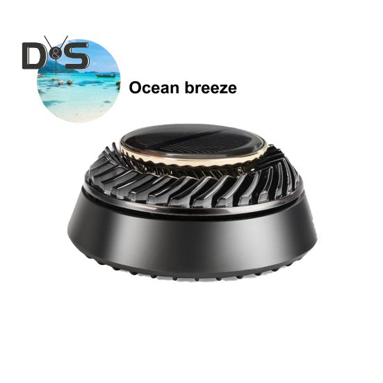 

Автомобильный освежитель воздуха на солнечной энергии, автоматический вращающийся долговечный ароматизатор для очистки воздуха, автоматический ароматерапевтический диффузор, орнамент, аксессуары для салона автомобиля Ocean breeze чёрный