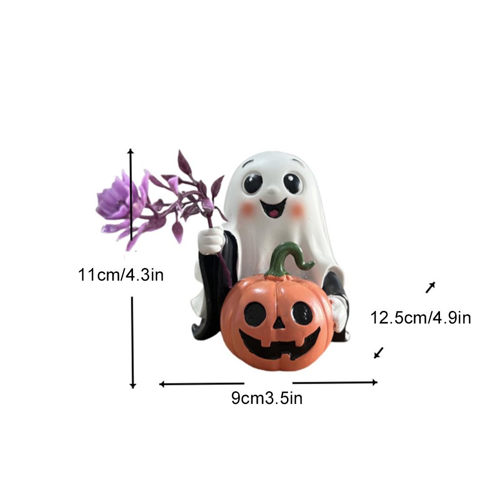 

Resin Ghost Pumpkins Figurine Halloween Ghost Pumpkin Ornament Cute White Ghost Party Decoration Ghosts Scary Ghost Figurines