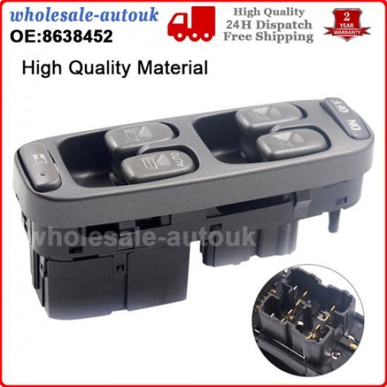 Electric Power Window Master Control Switch For Volvo V70 S70 1998-2000 8638452