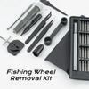 1Set Nut Wrench Screwdriver Fishing Wheel Removal Kit Wheel Maintenance Alloy Water Drop Reel Maintenance Kit DIY